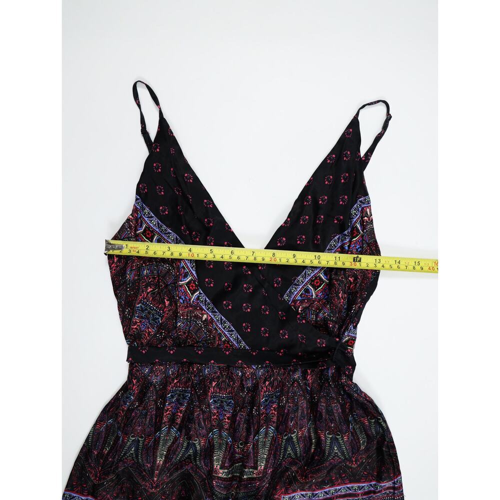 Free People Boho Coastal Wide Leg Jumpsuit Tie Waist Printed Festival Romper - Picture 14 of 16